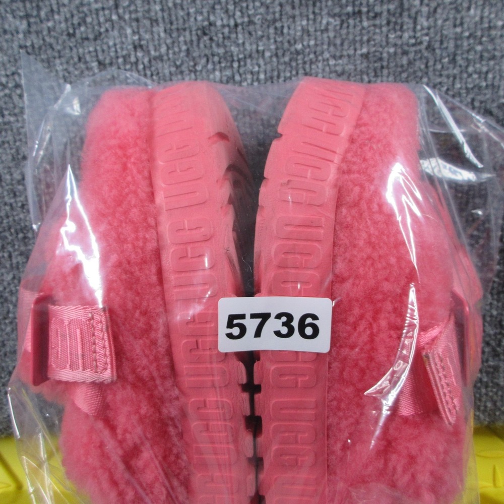 UGG Fluffita Slide Slippers Womens Size 9 Pink Shearling Fur Platform 113475 - Picture 7 of 7